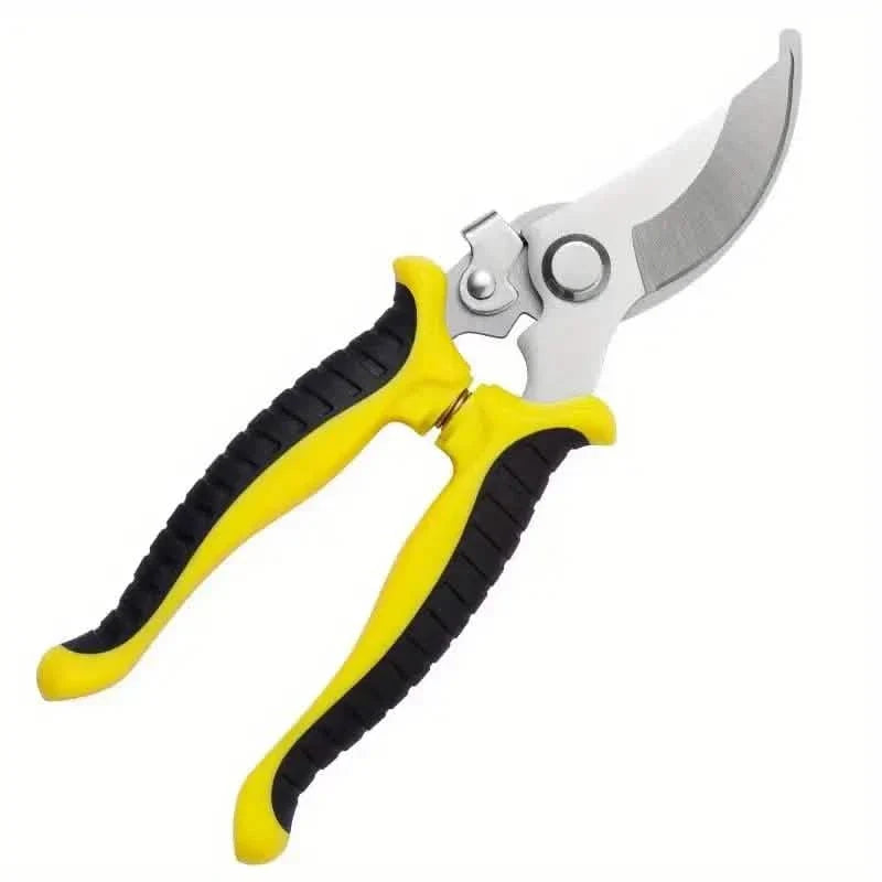 Heavy Duty Pruning Shears with Rust Proof Stainless Steel Blades Handheld Gardening Tools Yellow Garden & Patio - Tophatter Daily Deals