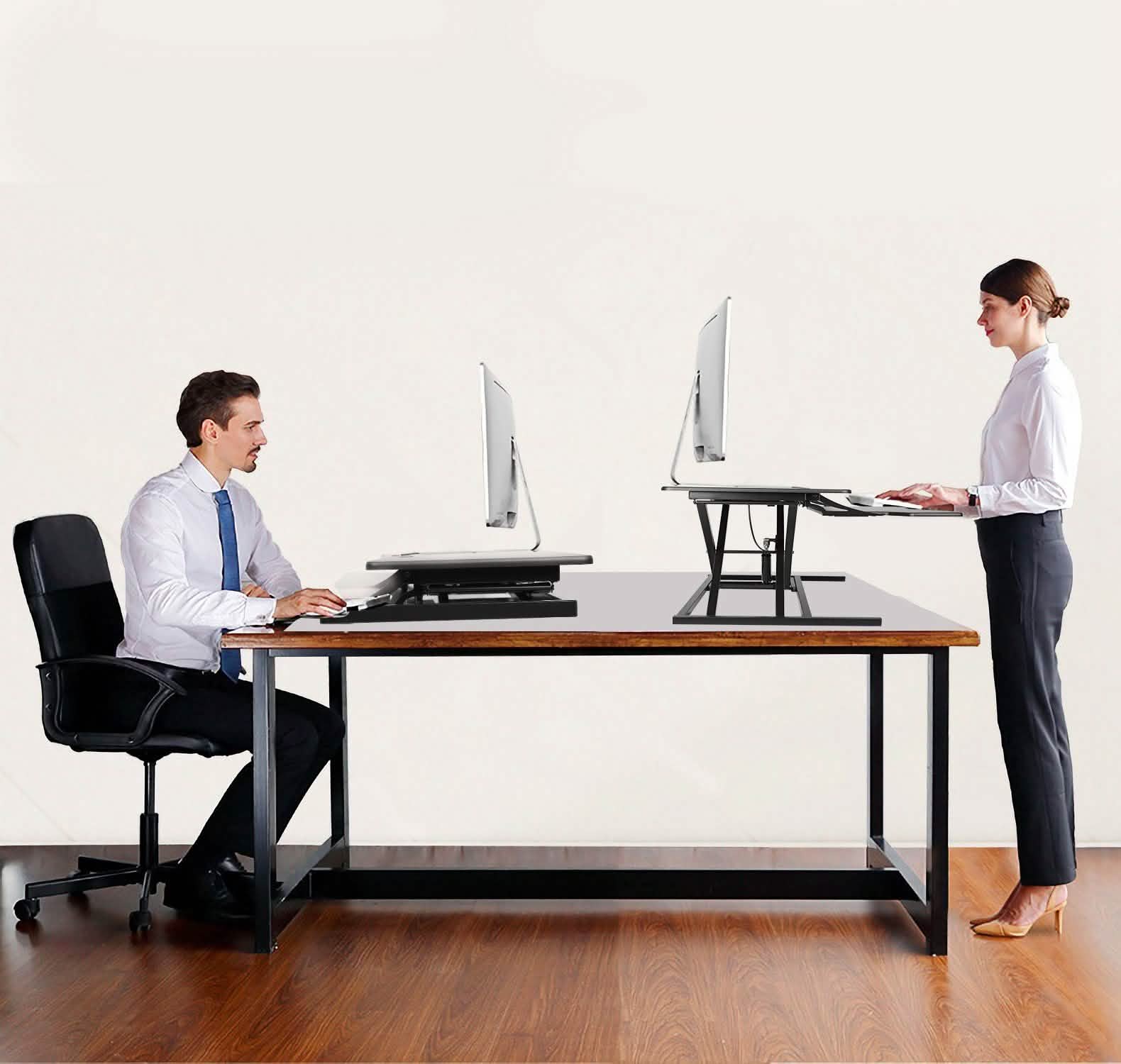 Height Adjustable Standing Desk Converter Workstation Computer Accessories - Tophatter Daily Deals