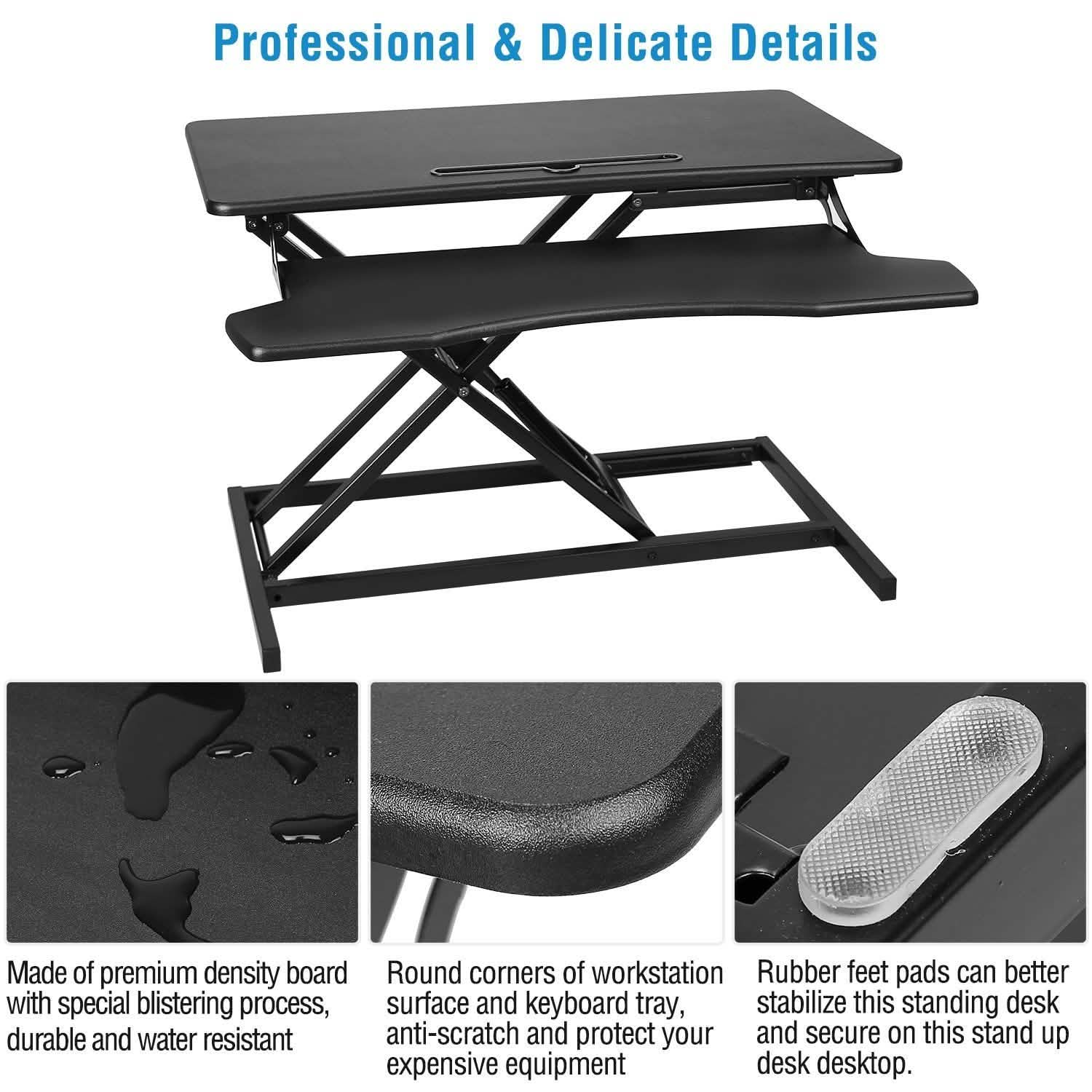 Height Adjustable Standing Desk Converter Workstation Computer Accessories - Tophatter Daily Deals