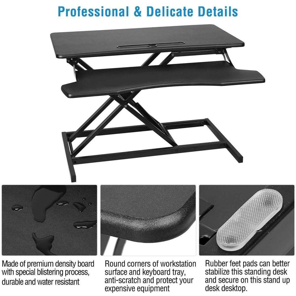 Height Adjustable Standing Desk Converter Workstation Computer Accessories - Tophatter Daily Deals