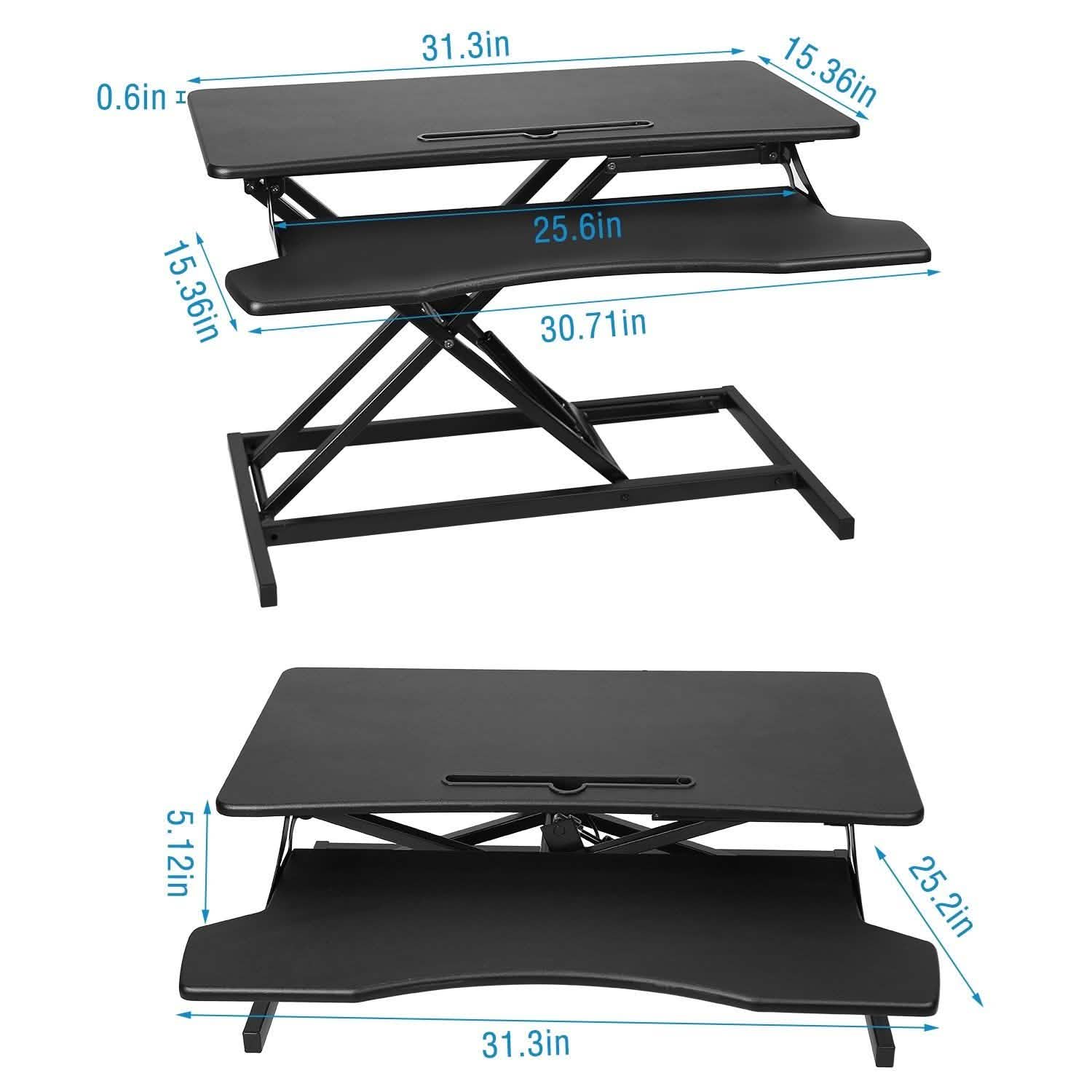 Height Adjustable Standing Desk Converter Workstation Computer Accessories - Tophatter Daily Deals