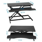 Height Adjustable Standing Desk Converter Workstation Computer Accessories - Tophatter Daily Deals