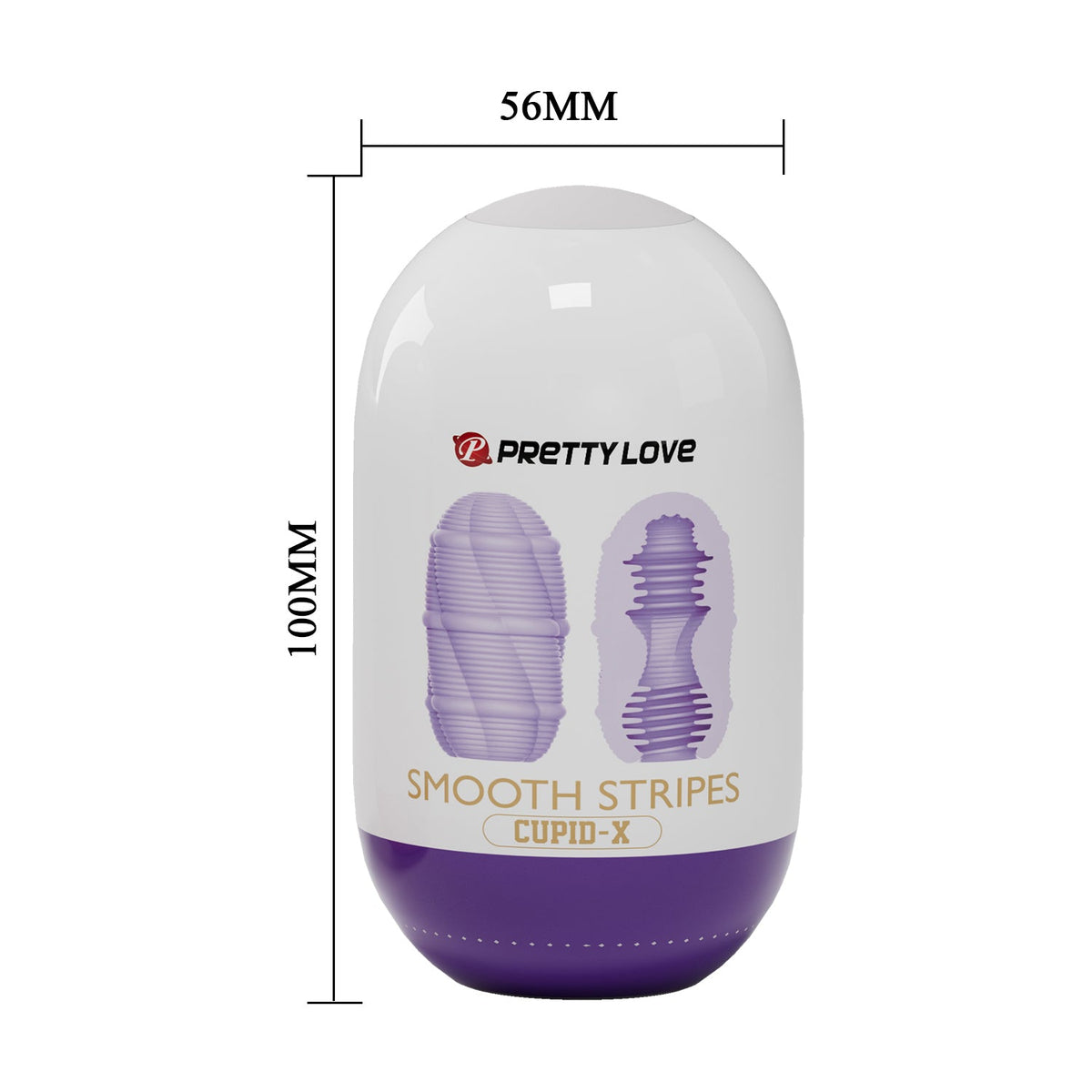 Pretty Love Cupid X Smooth Stripes – Textured Masturbator > Sex Toys For Men > Masturbators Cup - Tophatter Daily Deals