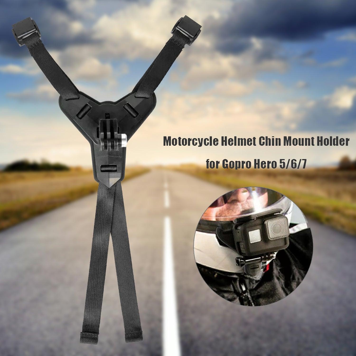 Helmet Camera Mount - Motorcycle Helmet Chin Strap Mount For Gopro Hero 9 8 7 5 Osmo Action Camera UK Sports & Outdoor - Tophatter Daily Deals