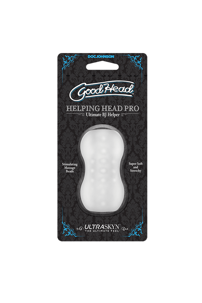 Doc Johnson - GoodHead - Helping Head Stroker Pro - Clear Sex Toy - Tophatter Daily Deals