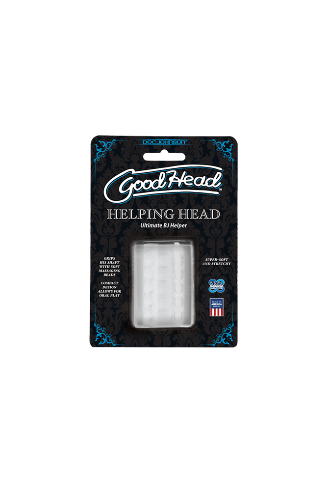 Doc Johnson - GoodHead - Helping Head Stroker - Clear Sex Toy - Tophatter Daily Deals