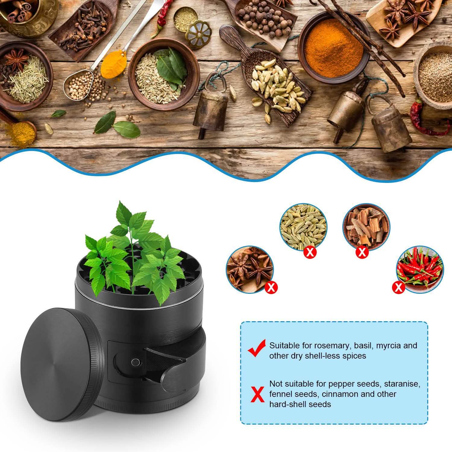 Herb Spice Tobacco Grinder Kitchen Tools & Gadgets - Tophatter Daily Deals