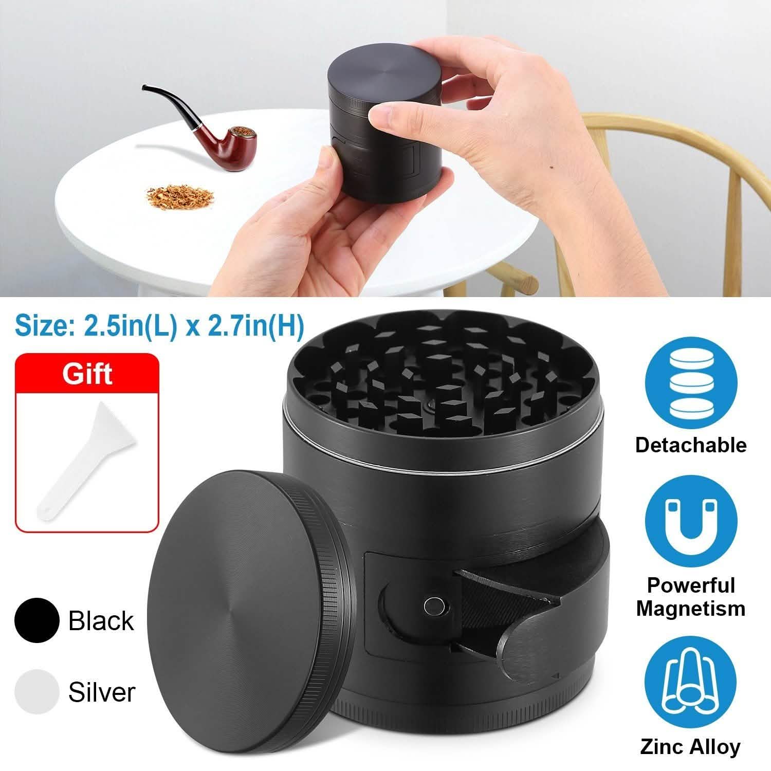 Herb Spice Tobacco Grinder Kitchen Tools & Gadgets - Tophatter Daily Deals