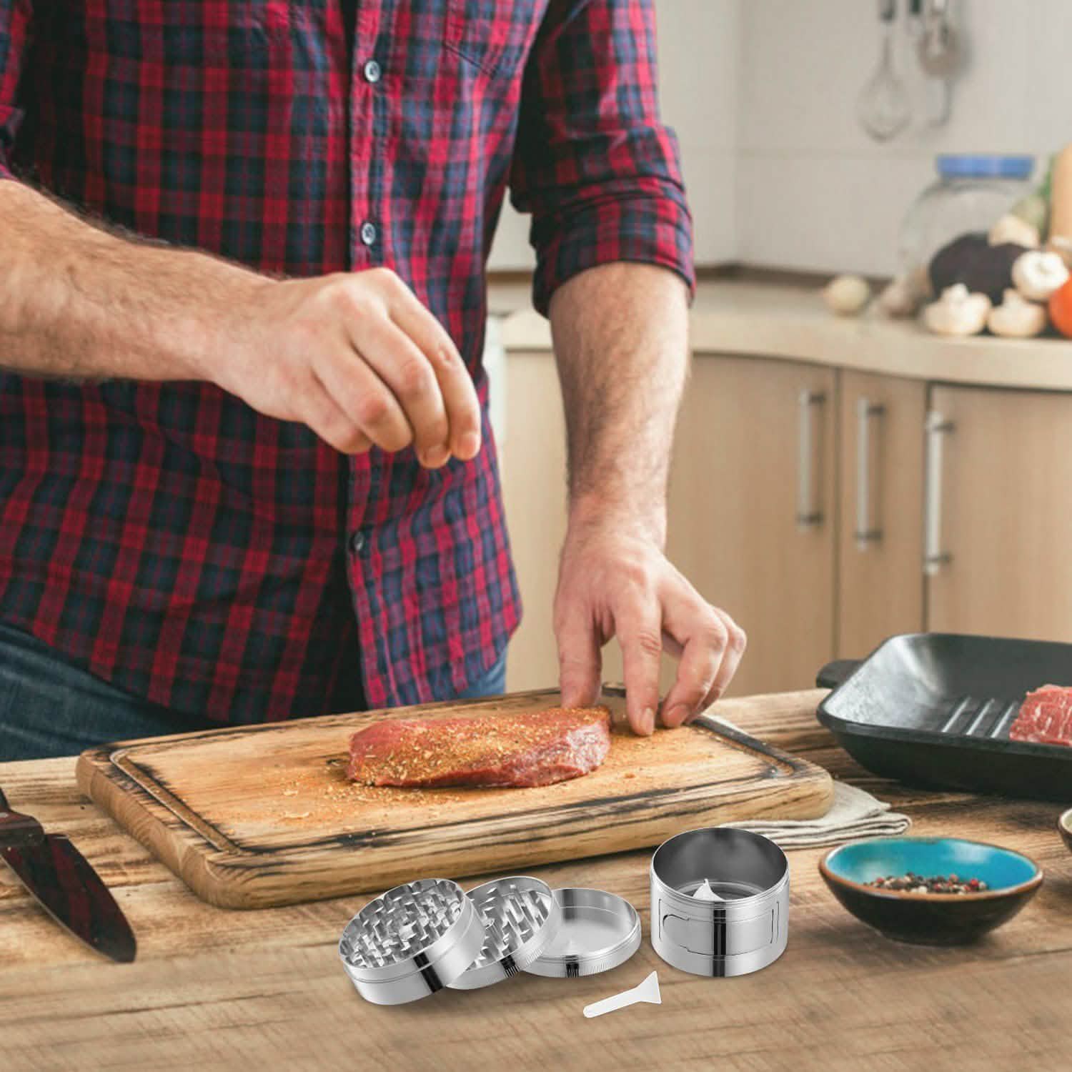 Herb Spice Tobacco Grinder Kitchen Tools & Gadgets - Tophatter Daily Deals