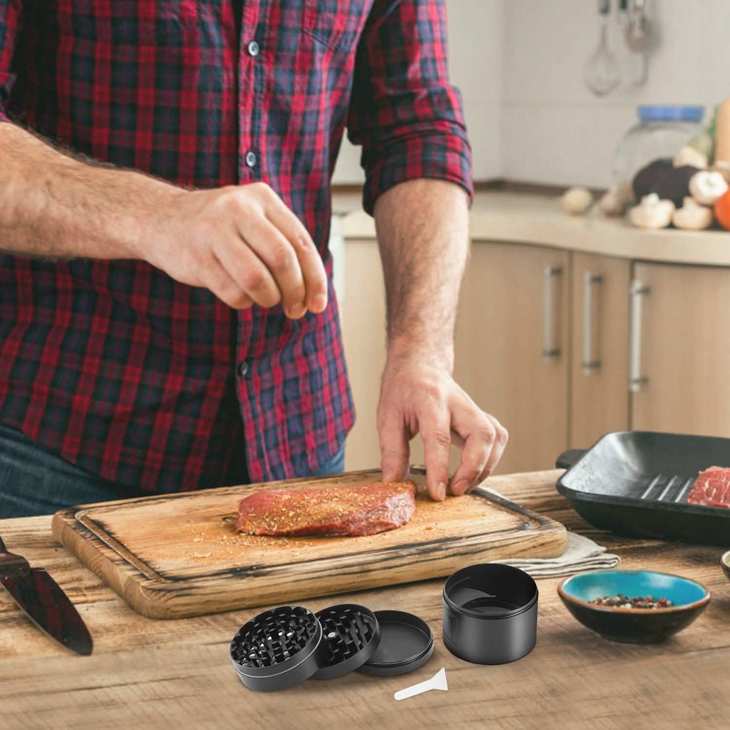 Herb Spice Tobacco Grinder Kitchen Tools & Gadgets - Tophatter Daily Deals