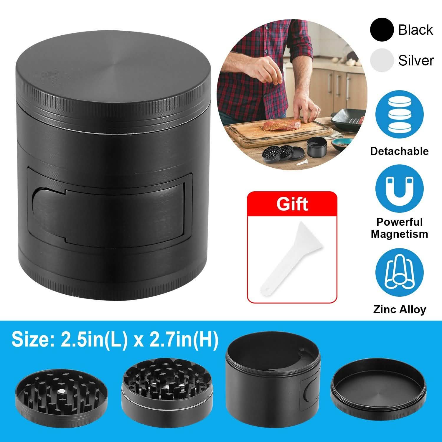 Herb Spice Tobacco Grinder Kitchen Tools & Gadgets - Tophatter Daily Deals