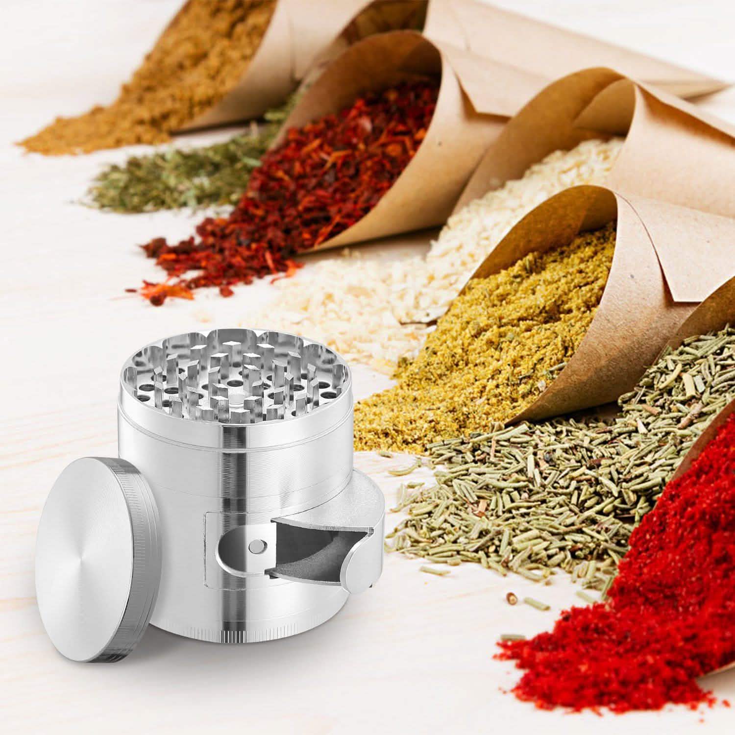 Herb Spice Tobacco Grinder Kitchen Tools & Gadgets - Tophatter Daily Deals