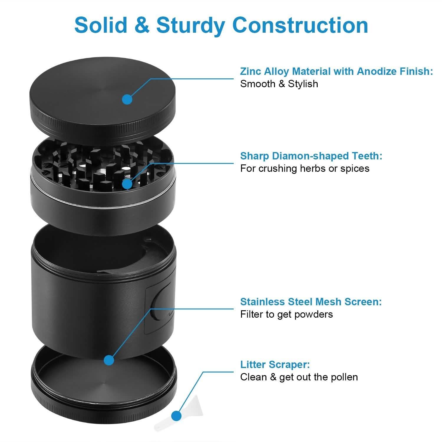 Herb Spice Tobacco Grinder Kitchen Tools & Gadgets - Tophatter Daily Deals