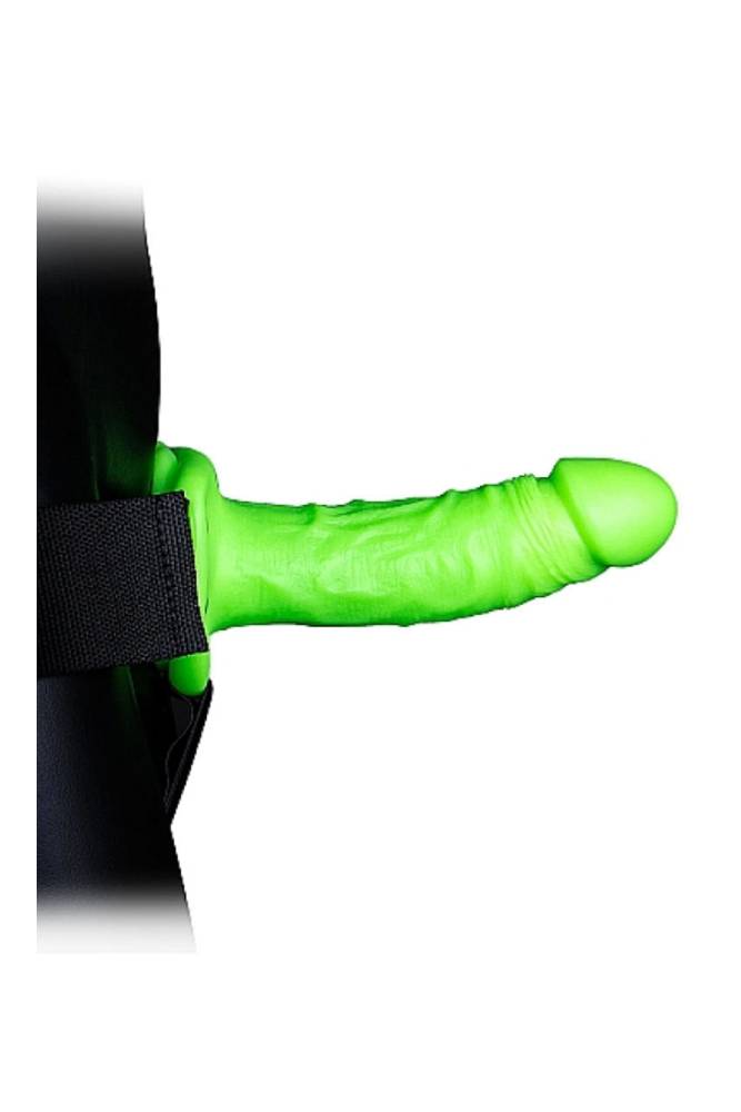 Ouch by Shots Toys - Glow - Realistic Hollow Strap-on Harness 7 Inch - Glow in the Dark Sex Toy - Tophatter Daily Deals