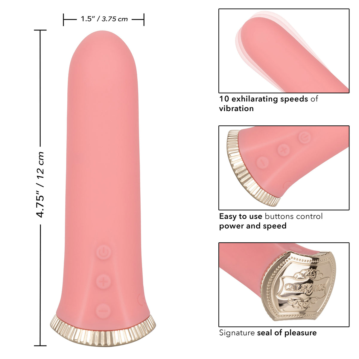 Uncorked Rosé Mini Silicone Vibrator 3 Inch Pink Massager with 10 Speeds > Vibrators > Standard Vibrators - Tophatter Daily Deals