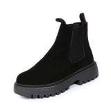 Warm Cozy Women Ankle Boots - Chunky Suede, For Winter - Tophatter Daily Deals
