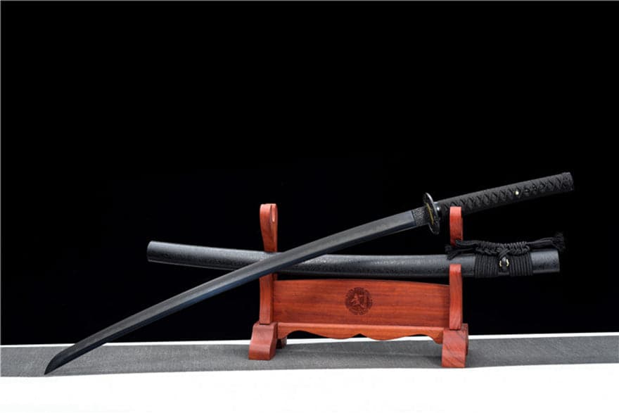 High-performance Japanese Tachi Odachi Sparrow High Manganese Steel Black Blade - Tophatter Daily Deals