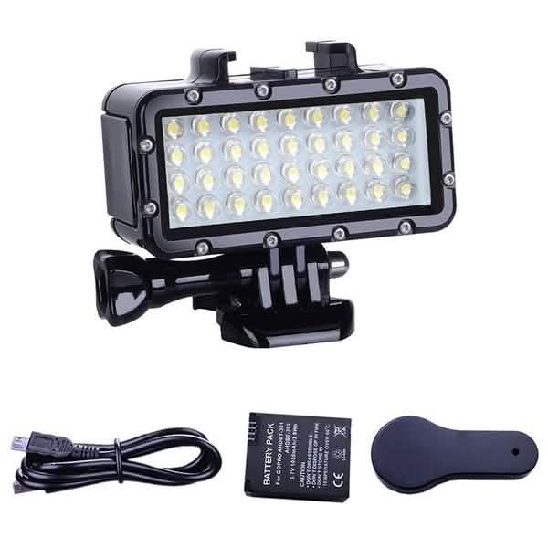 High Power Dimmable Waterproof LED Video Light 36 LED Cameras & Drones - Tophatter Daily Deals