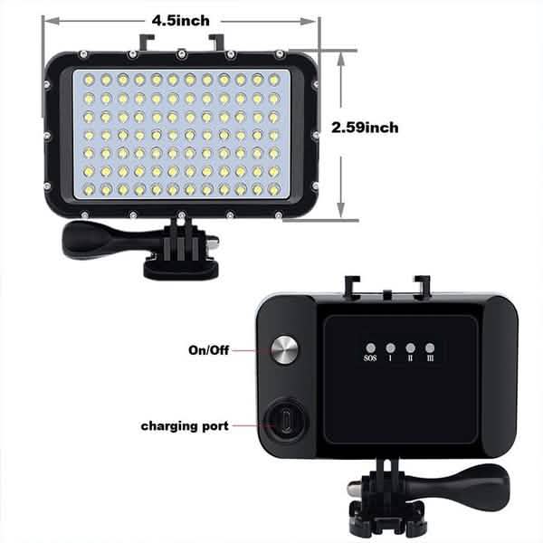 High Power Dimmable Waterproof LED Video Light Cameras & Drones - Tophatter Daily Deals