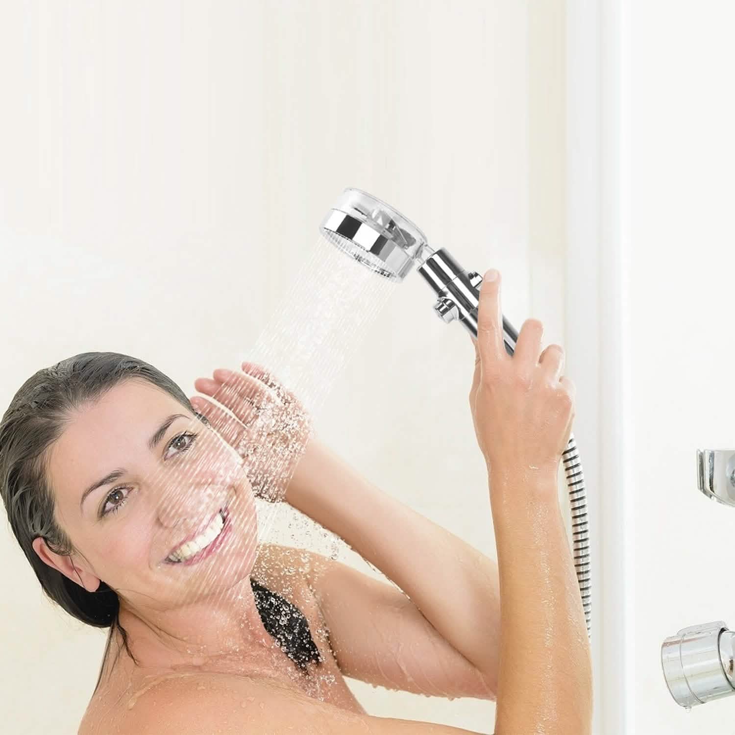 High Pressure Shower Head 360¬∞ Rotating Water Saving Handheld Shower Head Bath - Tophatter Daily Deals