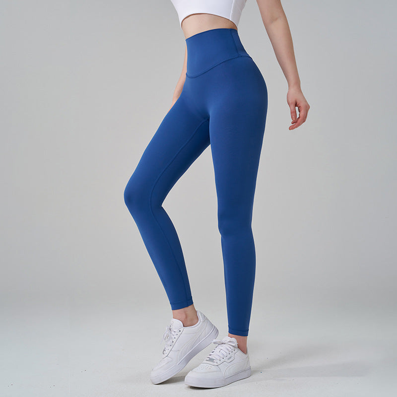 Woman Yoga Pants High Waist Fitness Sports Leggings Asphalt Blue Leggings - Tophatter Daily Deals