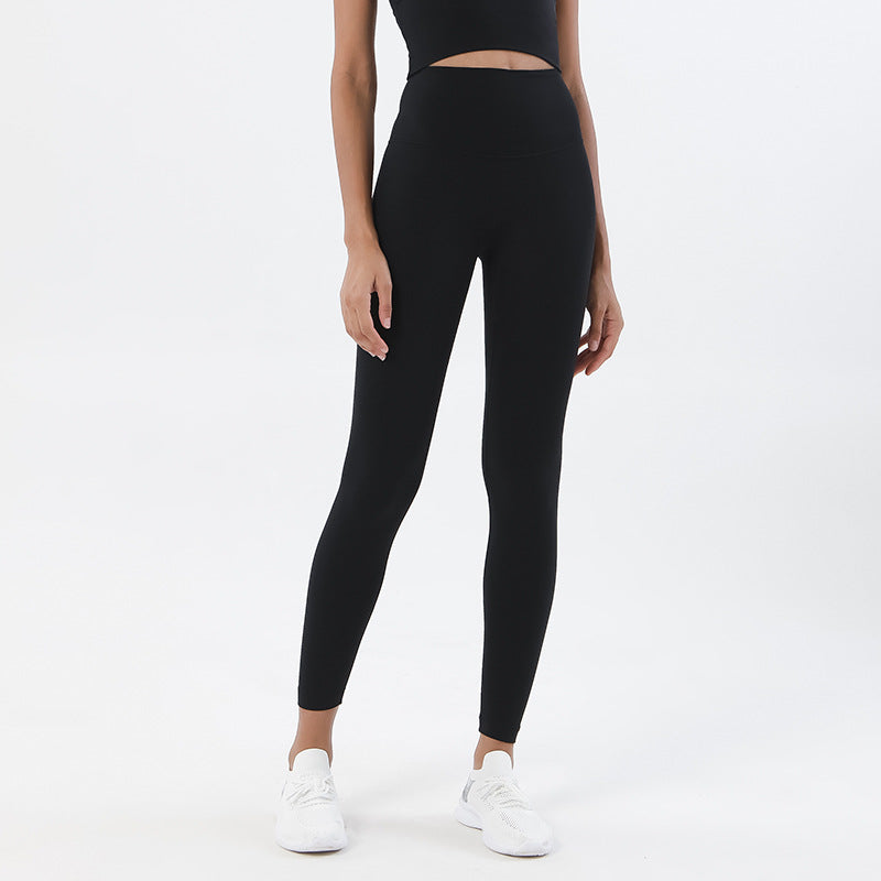 Woman Yoga Pants High Waist Fitness Sports Leggings Black Leggings - Tophatter Daily Deals