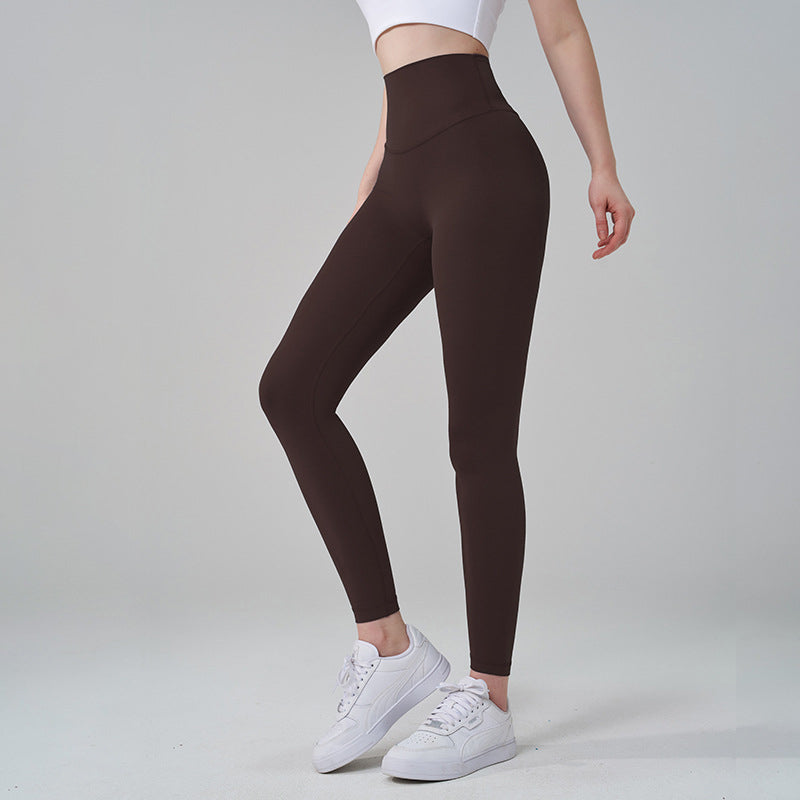 Woman Yoga Pants High Waist Fitness Sports Leggings Distilled Coffee Leggings - Tophatter Daily Deals