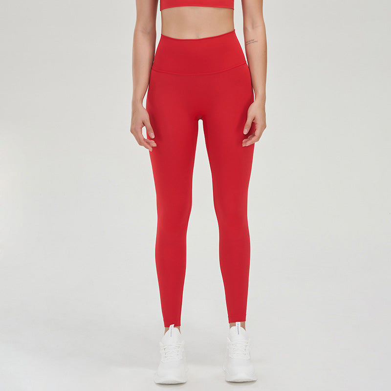 High Waist Fitness Workout Seamless Sports Leggings Red Leggings - Tophatter Daily Deals