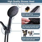9-Spray Handheld Shower Head Set with Hose and Shower Arm Mount Home Improvement - Tophatter Daily Deals