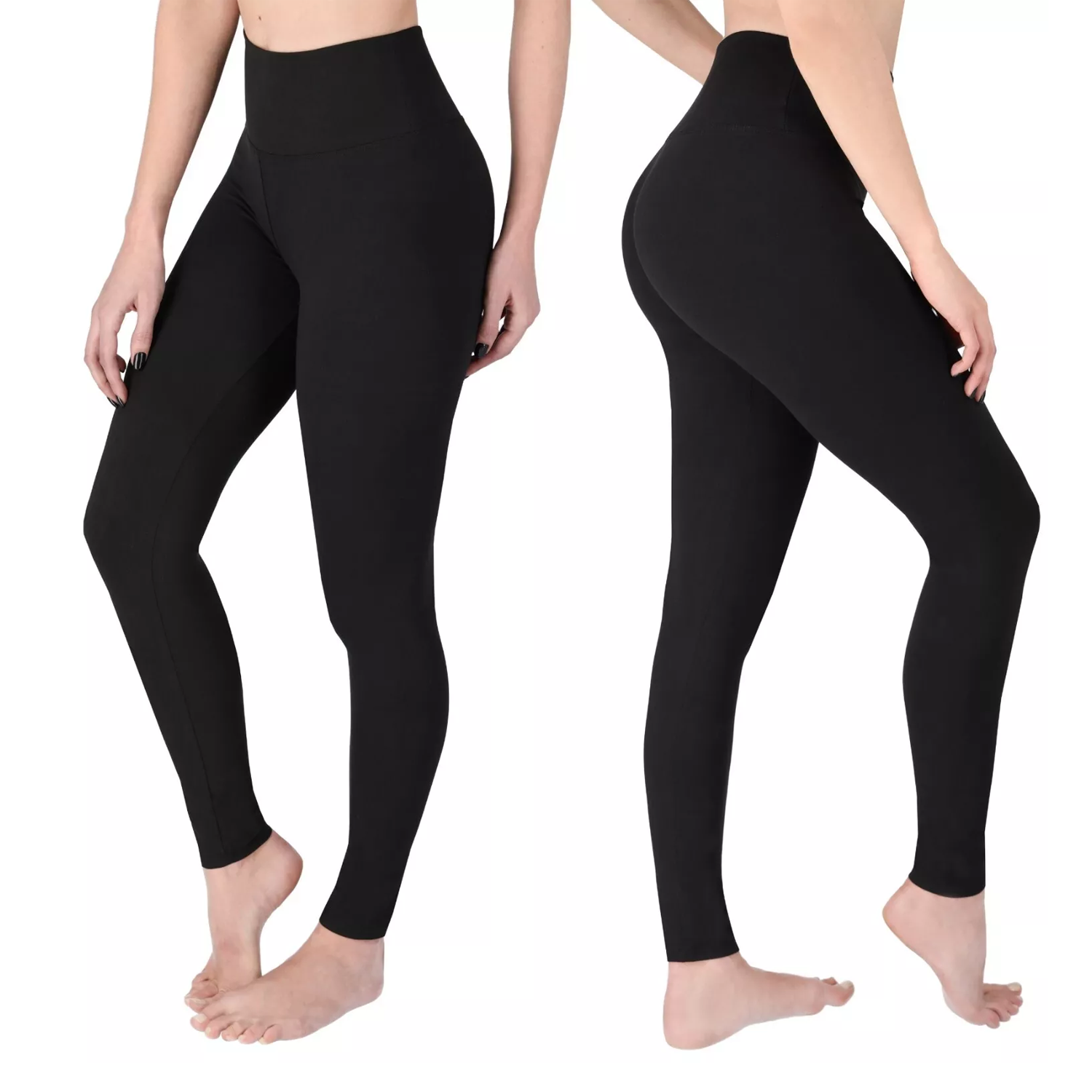 High Waisted Ladies Leggings – Stretchy, Tummy Control Workout & Everyday Wear Clothing - Tophatter Daily Deals