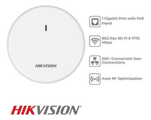 HIKVISION Wi-Fi 6 1800M CEILING ACCESS POINT - Tophatter's Army Deals CCTV - Tophatter Daily Deals