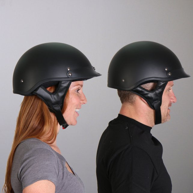 Hot Leathers D.O.T. Flat Black Matte Finish Motorcycle Helmet Helmet DOT - Tophatter Daily Deals