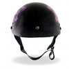 Hot Leathers D.O.T. Purple Blackout Eagle Gloss Black Finish Motorcycle Helmet Helmet DOT - Tophatter Daily Deals