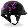 Hot Leathers D.O.T. Purple Blackout Eagle Gloss Black Finish Motorcycle Helmet Helmet DOT - Tophatter Daily Deals
