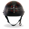 Hot Leathers D.O.T. Celtic Cross w/ Skulls Gloss Black Finish Motorcycle Helmet Helmet DOT - Tophatter Daily Deals