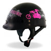 Hot Leathers D.O.T. Lady Rider w/ Roses Gloss Black Finish Motorcycle Helmet Helmet DOT - Tophatter Daily Deals