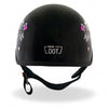 Hot Leathers D.O.T. Lady Rider w/ Roses Gloss Black Finish Motorcycle Helmet Helmet DOT - Tophatter Daily Deals
