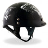 Hot Leathers D.O.T. Biker For Life Gloss Black Finish Motorcycle Helmet Helmet DOT - Tophatter Daily Deals