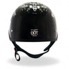 Hot Leathers D.O.T. Biker For Life Gloss Black Finish Motorcycle Helmet Helmet DOT - Tophatter Daily Deals