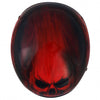 Hot Leathers D.O.T. Red Skull Flames Gloss Black Finish Motorcycle Helmet Helmet DOT - Tophatter Daily Deals