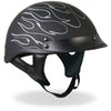 Hot Leathers D.O.T. Reflective Black Flames Matte Motorcycle Helmet Helmet DOT - Tophatter Daily Deals