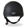 Hot Leathers D.O.T. Reflective Black Flames Matte Motorcycle Helmet Helmet DOT - Tophatter Daily Deals