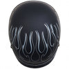 Hot Leathers D.O.T. Reflective Black Flames Matte Motorcycle Helmet Helmet DOT - Tophatter Daily Deals