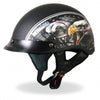 Hot Leathers D.O.T. American Eagle Matte Black Motorcycle Helmet Helmet DOT - Tophatter Daily Deals