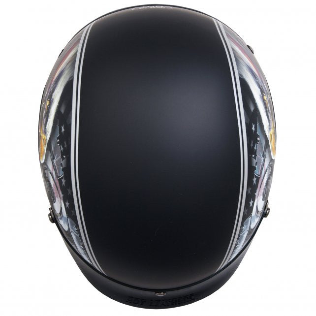 Hot Leathers D.O.T. American Eagle Matte Black Motorcycle Helmet Helmet DOT - Tophatter Daily Deals