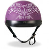 Hot Leathers D.O.T. Ladies Pinstripe Upwing Matte Purple Motorcycle Helmet Helmet DOT - Tophatter Daily Deals