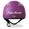 Hot Leathers D.O.T. Ladies Pinstripe Upwing Matte Purple Motorcycle Helmet Helmet DOT - Tophatter Daily Deals