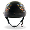 Hot Leathers D.O.T. USA Eagle Gloss Black Finish Motorcycle Helmet Helmet DOT - Tophatter Daily Deals