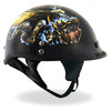 Hot Leathers D.O.T. USA Eagle Gloss Black Finish Motorcycle Helmet Helmet DOT - Tophatter Daily Deals