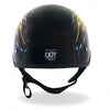 Hot Leathers D.O.T. USA Eagle Gloss Black Finish Motorcycle Helmet Helmet DOT - Tophatter Daily Deals